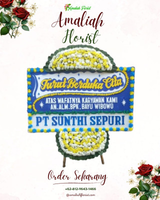 Papan Bunga Duka di Balai